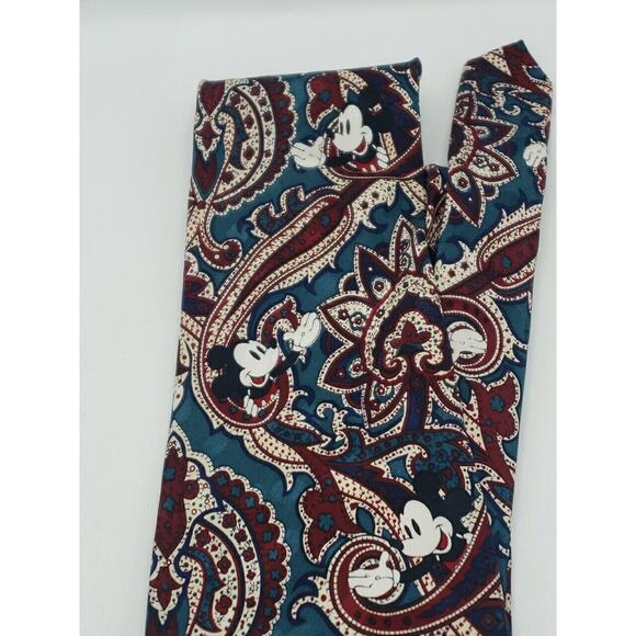 Disney Mickey Mouse Necktie Silk Tie Originals WDC Walt Disney Company Paisley - Picture 4 of 7